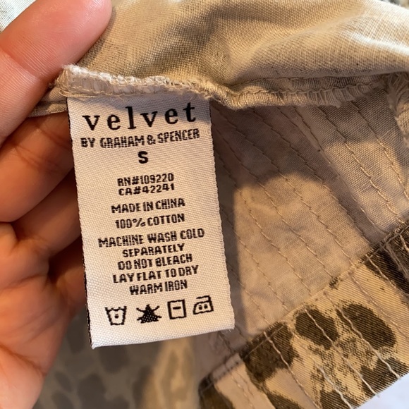 Lily Aldridge Velvet Aziya leopard army jacket S - Picture 12 of 12